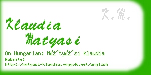 klaudia matyasi business card